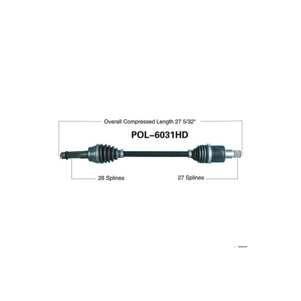 Wide Open Heavy Duty CV Axle for POL HD REAR L/R RANGER RZR 800 9-14 POL-6031HD - main